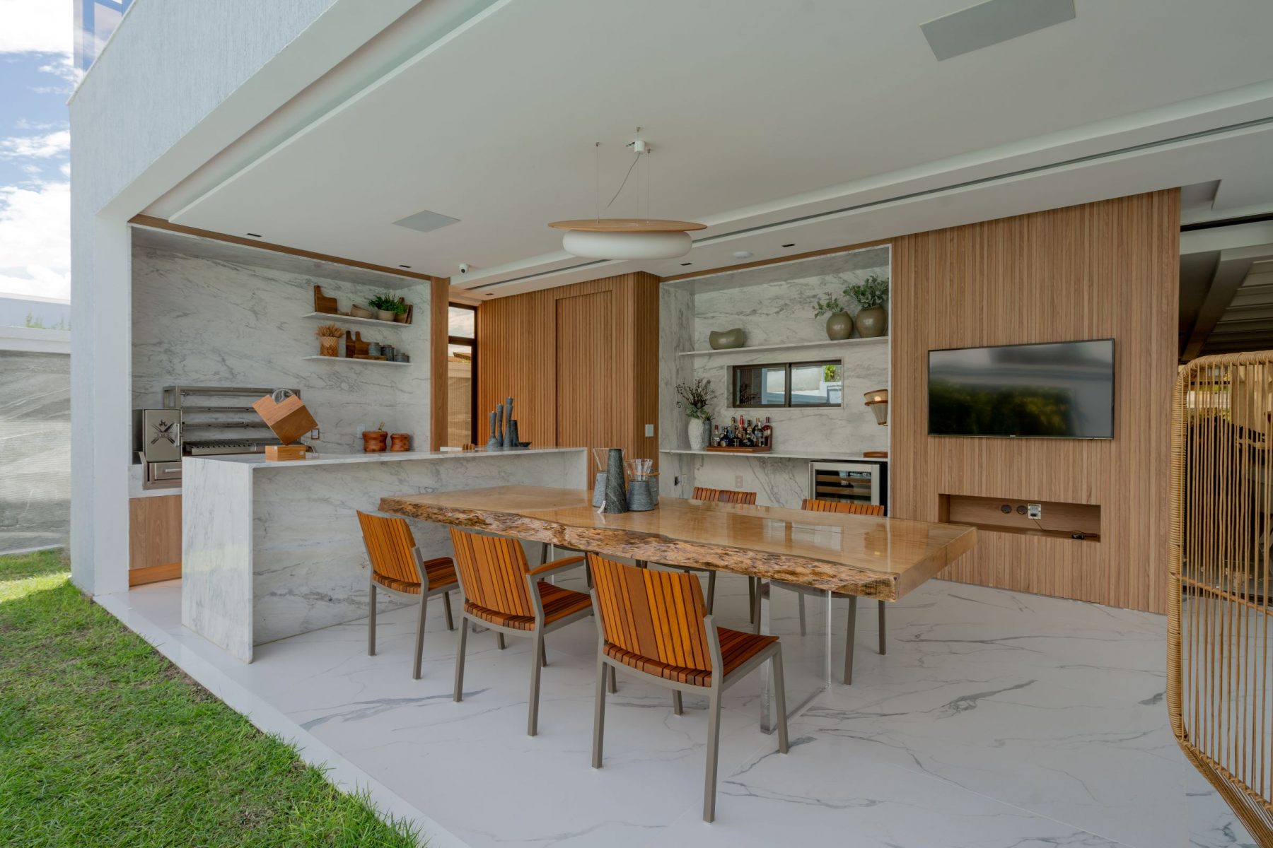 Espaço Gourmet integrado à natureza uma experiência única de sentir a