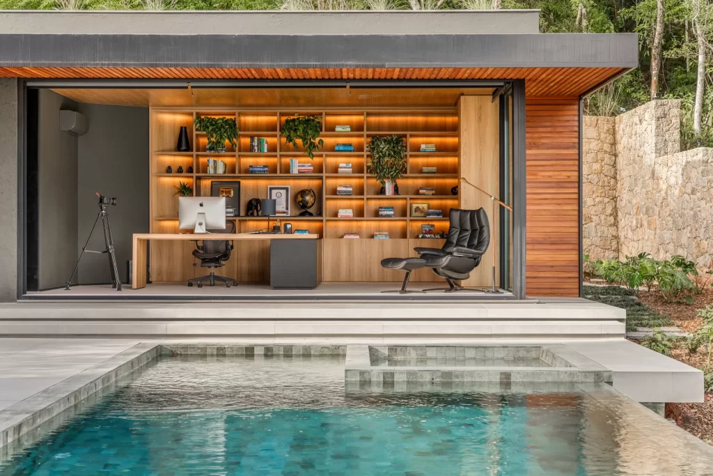 Home office ao ar livre une inspiração e produtividade